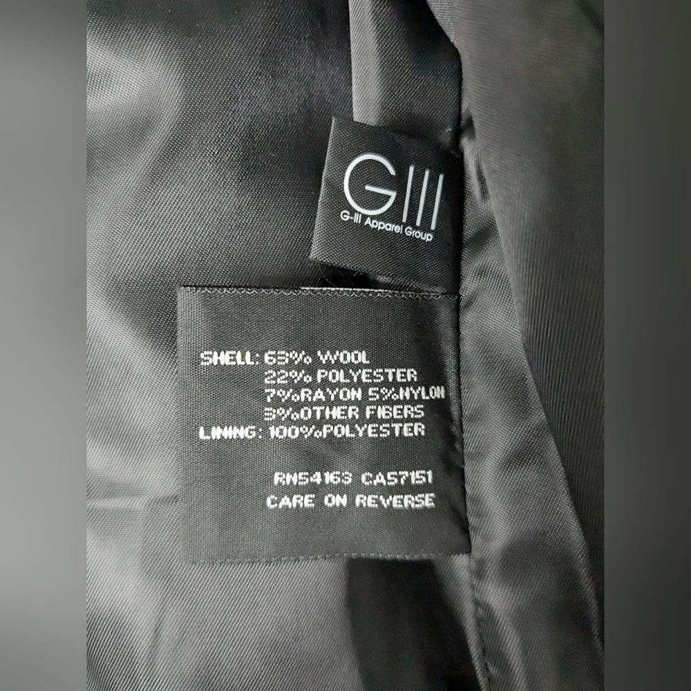 Stunning Kenneth Cole NY Black Stand Collar Wool Blend Walker Coat - Picture 10 of 11